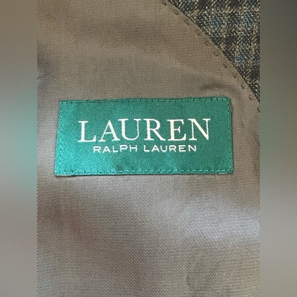 🟤 EUC Lauren by Ralph Lauren Brown & Blue Plaid Sportscoat | Men’s 46L - Picture 8 of 9